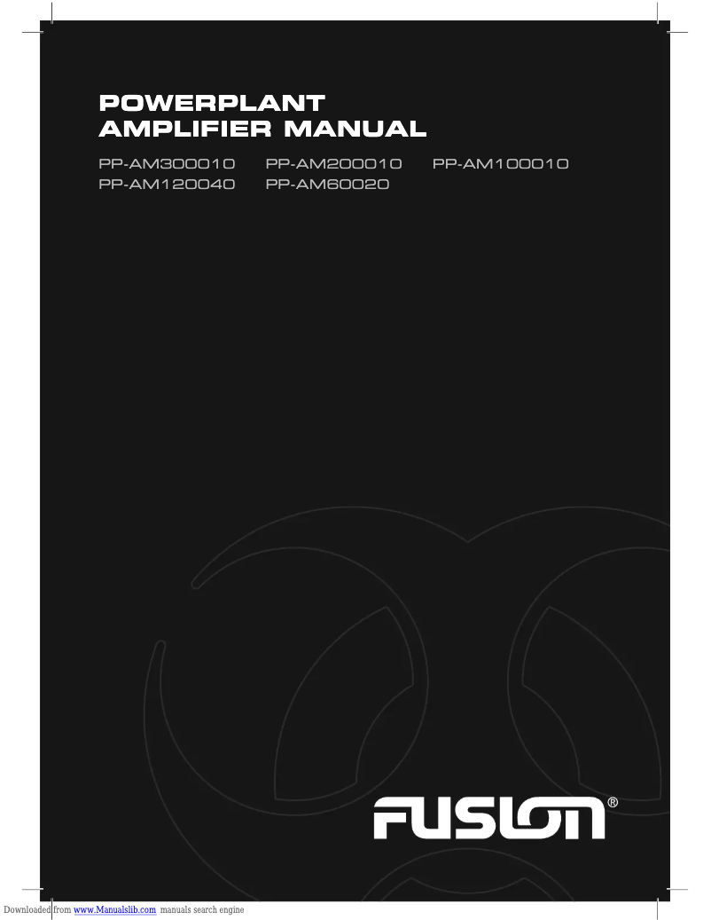 Page 1 de la notice Manuel utilisateur Fusion PP-AM300010