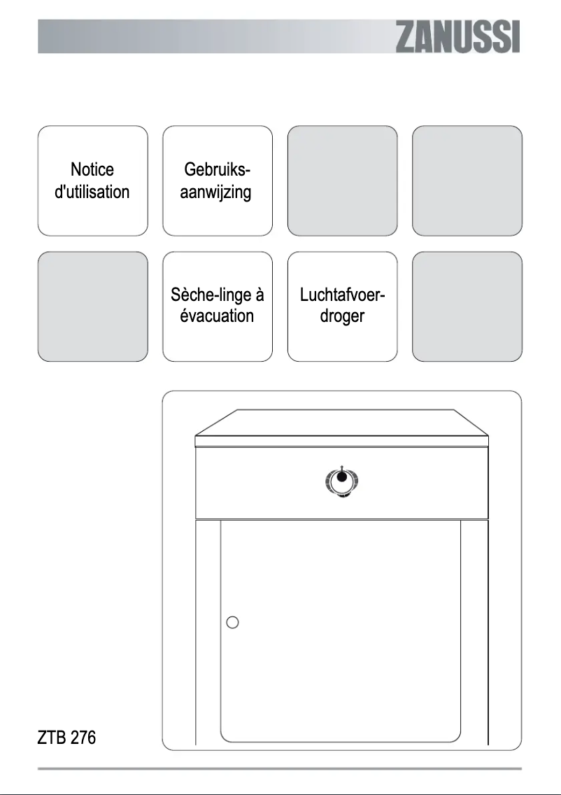 Image de la première page du manuel de l'appareil ZTB 276