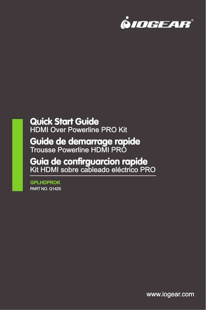 Page 1 de la notice Manuel utilisateur iogear GPLHDPROK3