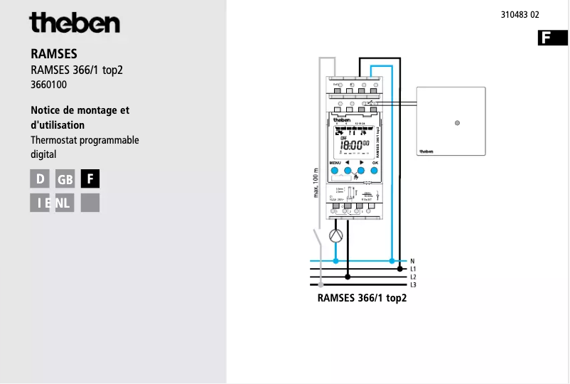 Page n°1 - Manuel utilisateur Theben RAMSES 366-1 top2