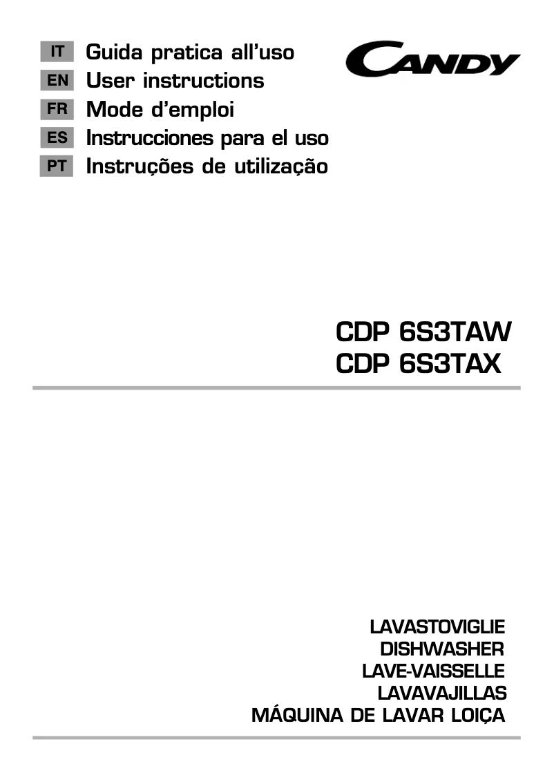 Image de la première page du manuel de l'appareil CDP 6S3TAX-S