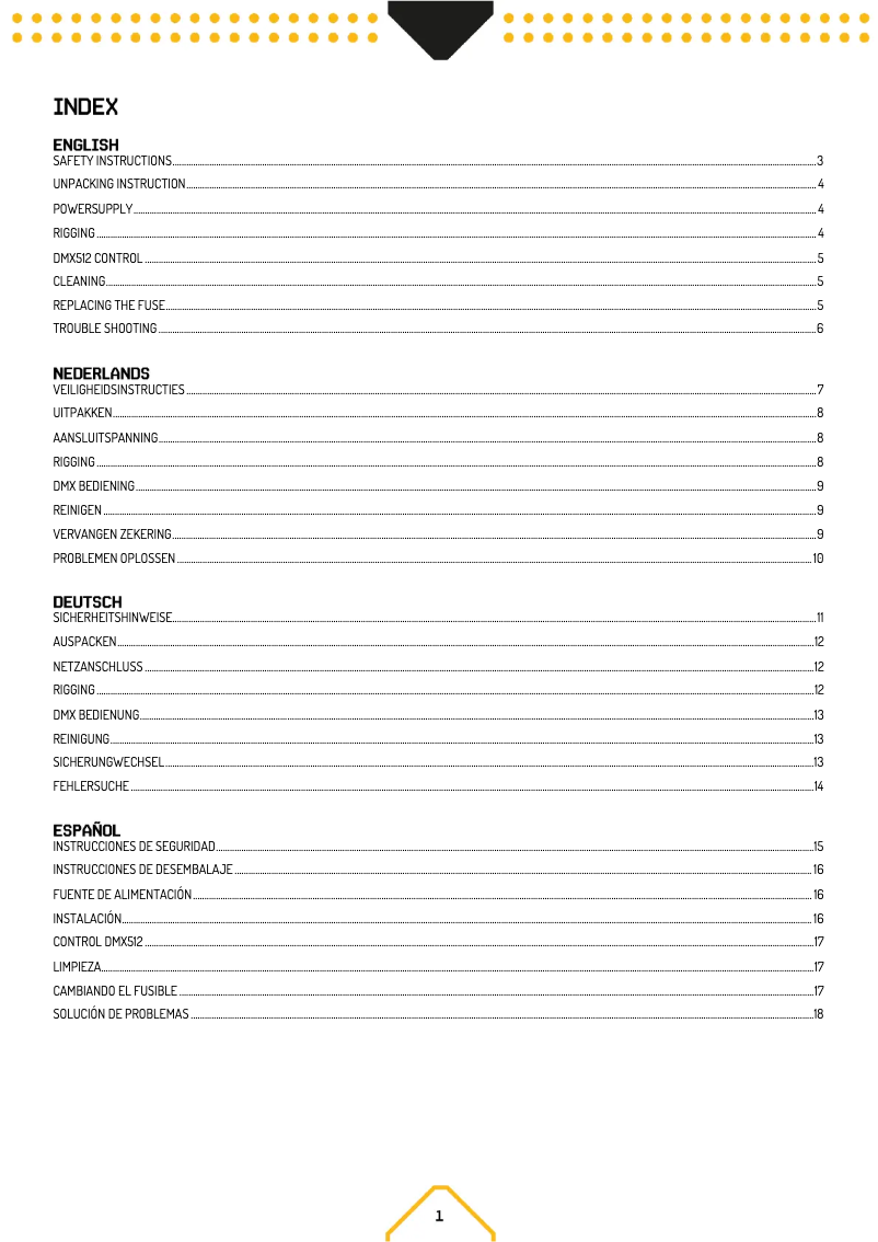 Page 1 de la notice Manuel utilisateur BeamZ MHL36