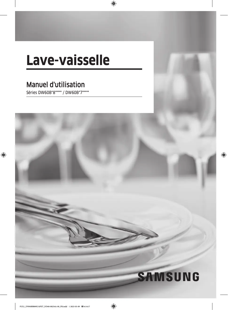 Image de la première page du manuel de l'appareil DW60BG750SSLET