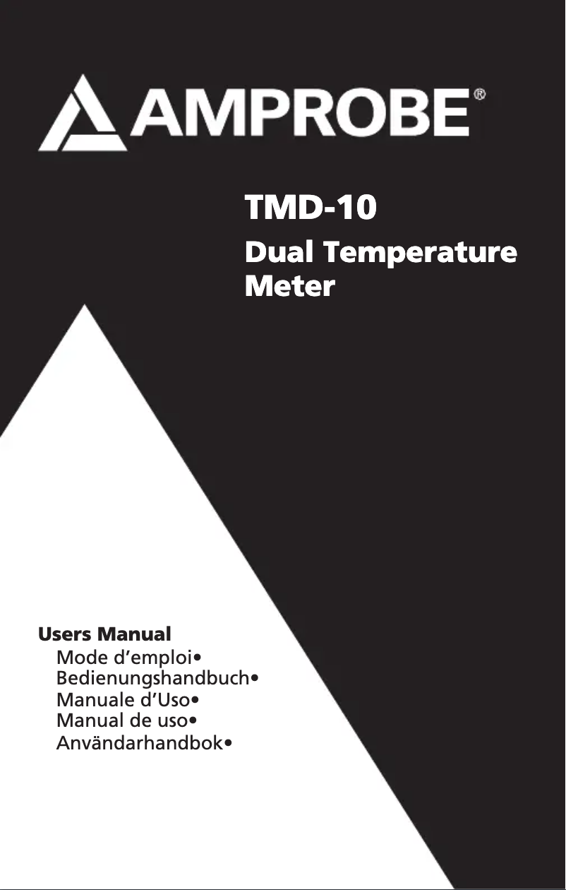 Image de la première page du manuel de l'appareil TMD-10