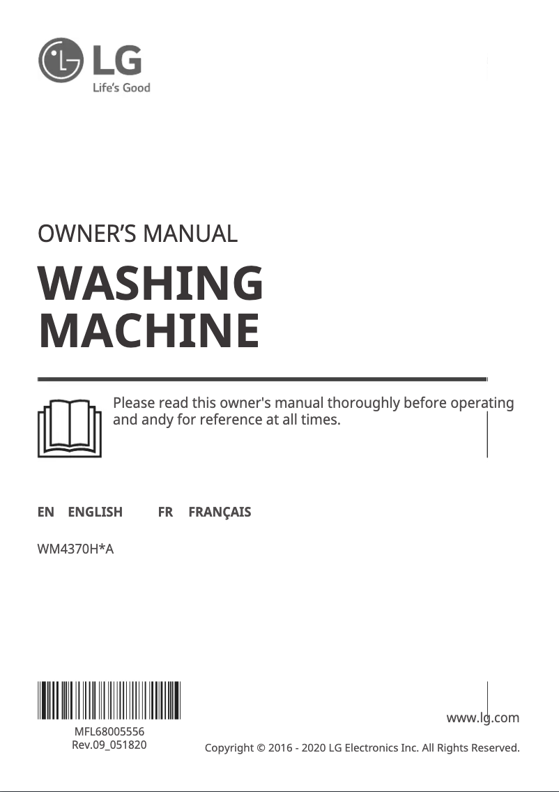 Página 1 del manual Manual de usuario LG WM4370HKA
