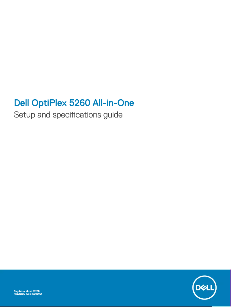Page n°1 - Guide d'installation Dell OptiPlex 5260