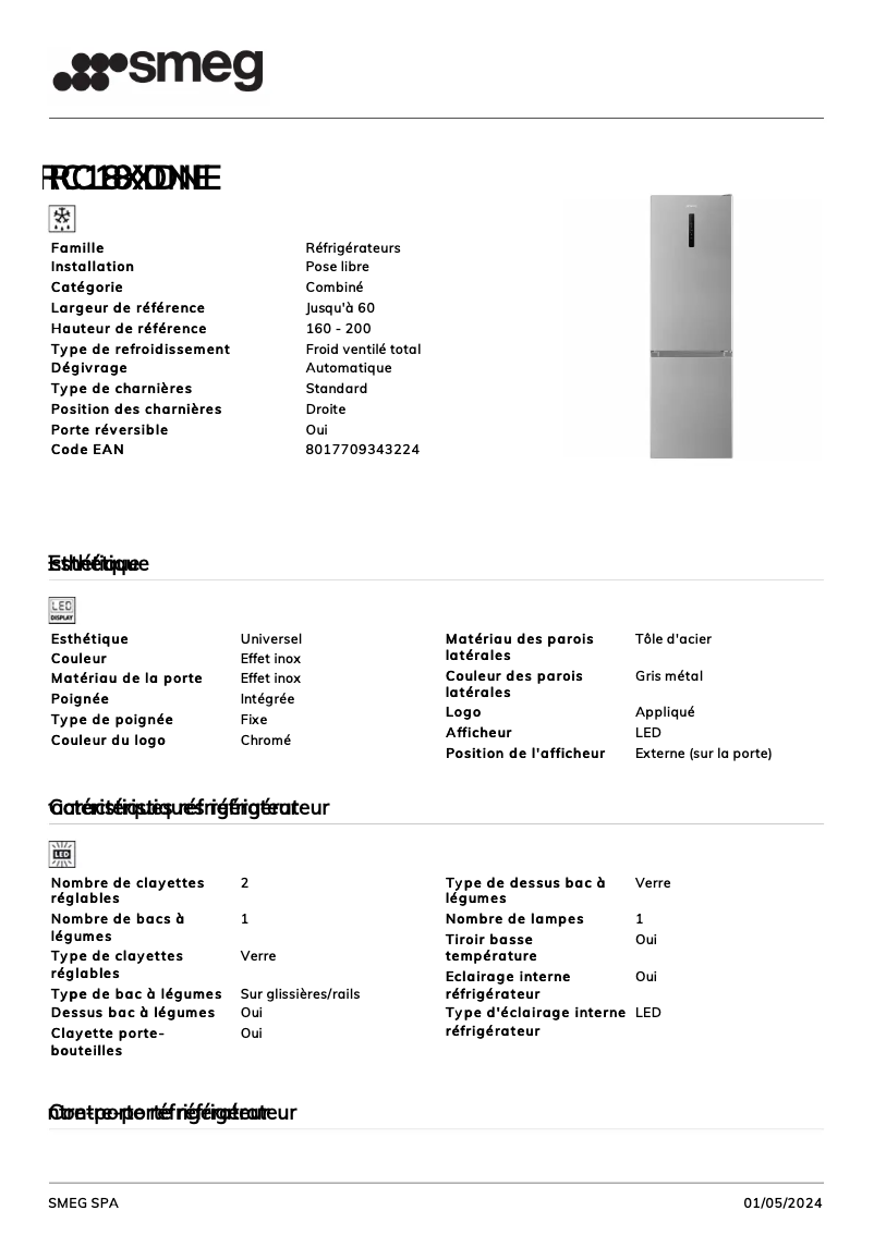 Image de la première page du manuel de l'appareil RC18XDNE