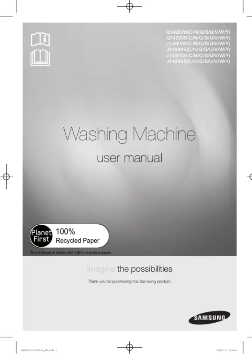 Page 1 de la notice Manuel utilisateur Samsung J1489VWCU