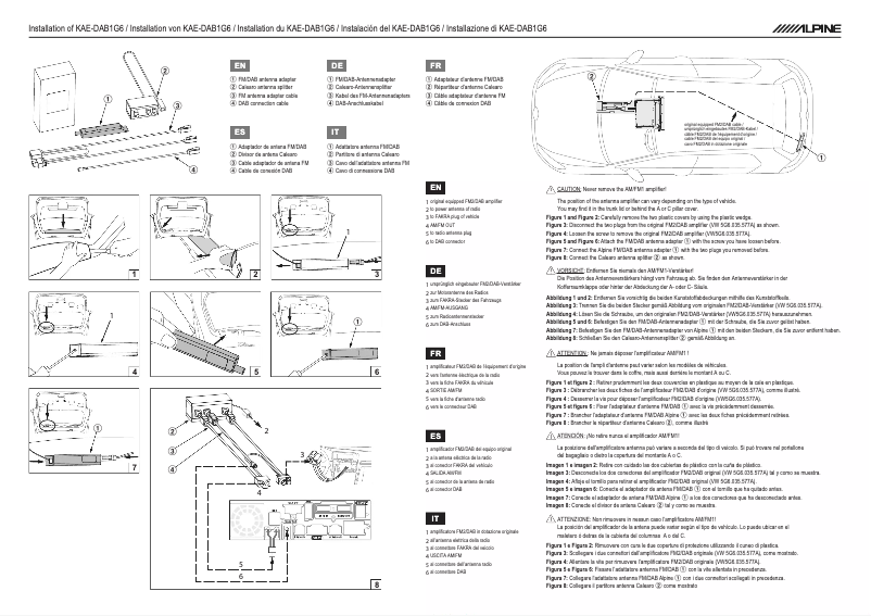 Imagen de la primera página del manual del dispositivo KAE-DAB1G6