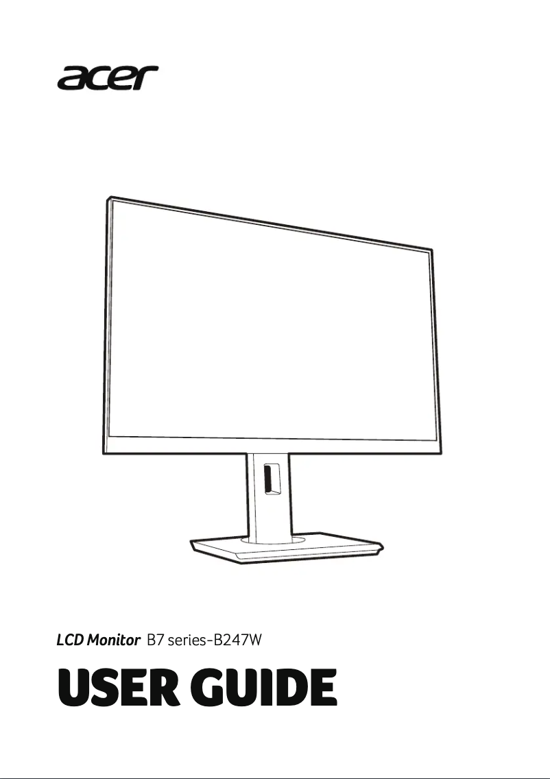 Imagen de la primera página del manual del dispositivo B247W