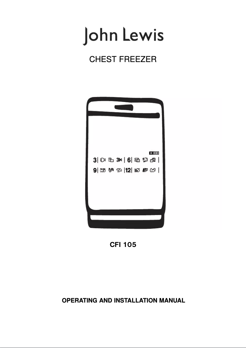 Page 1 of the manual User Manual John Lewis CFI 105