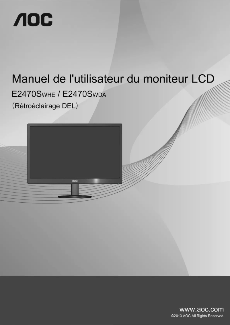 Page n°1 - Manuel utilisateur AOC Value-line E2470SWDA