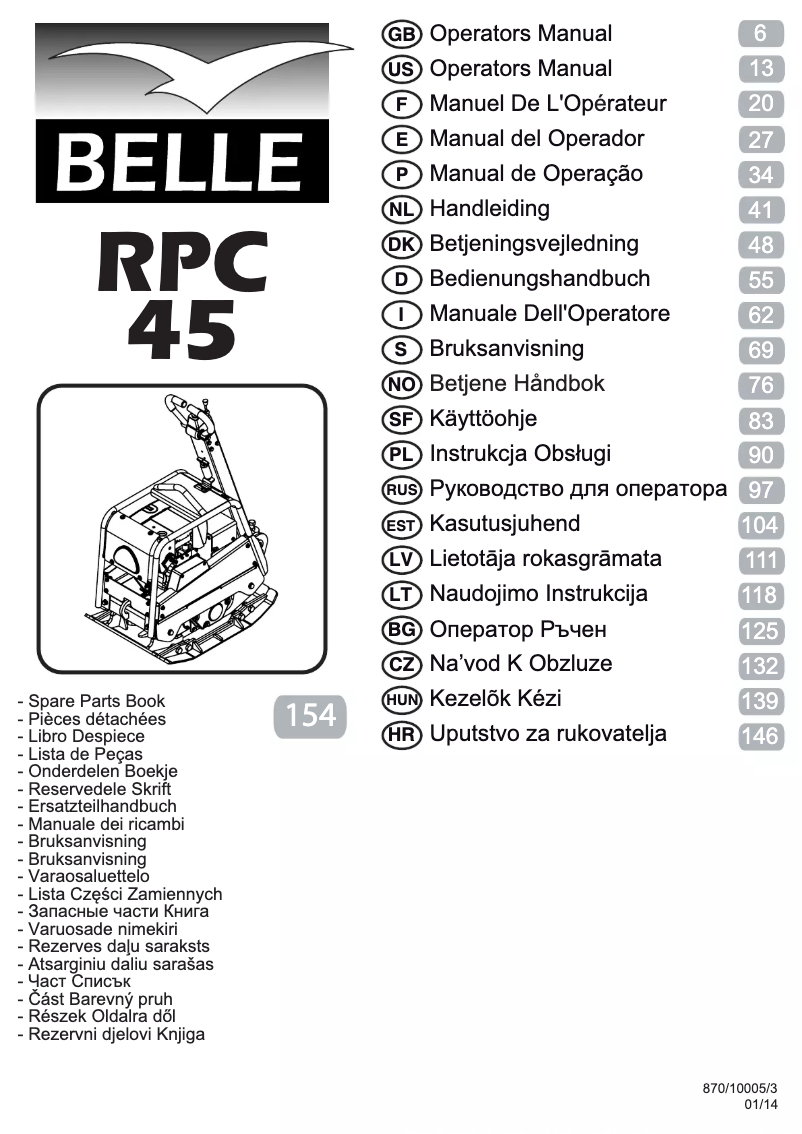 Página 1 del manual Manual de usuario Lescha BELLE RPC 45/60