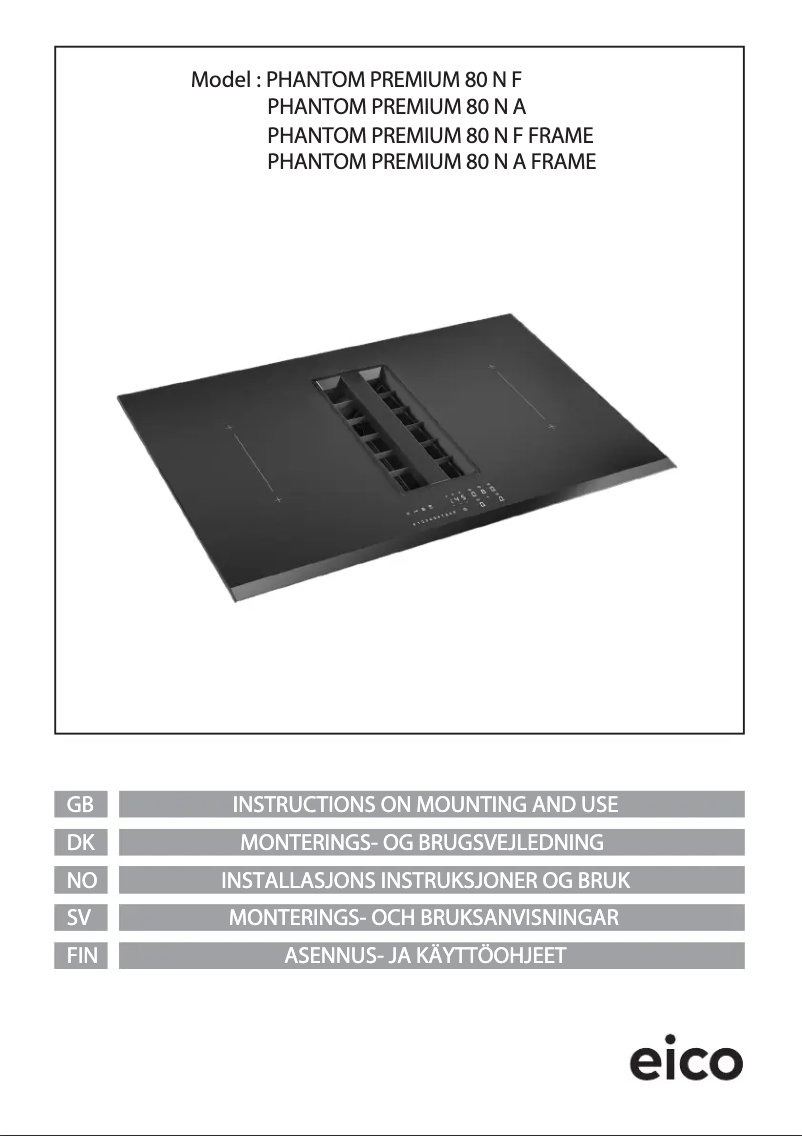 Page 1 de la notice Manuel utilisateur Eico Phantom Premium 80 N A