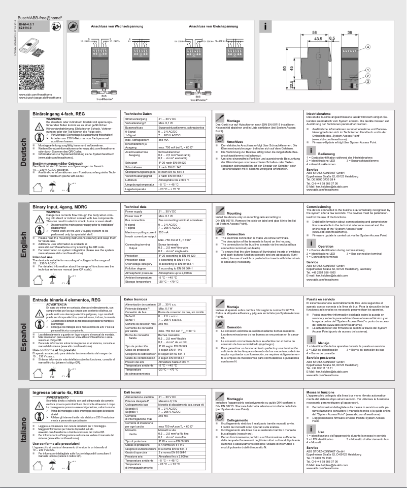 Página 1 del manual Manual de usuario Busch-Jaeger 2CKA006220A0006