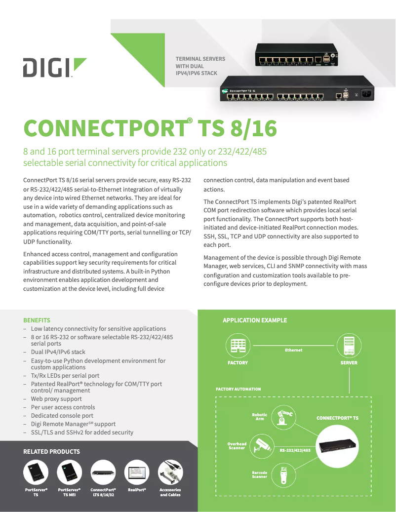 Image de la première page du manuel de l'appareil ConnectPort TS 16 MEI
