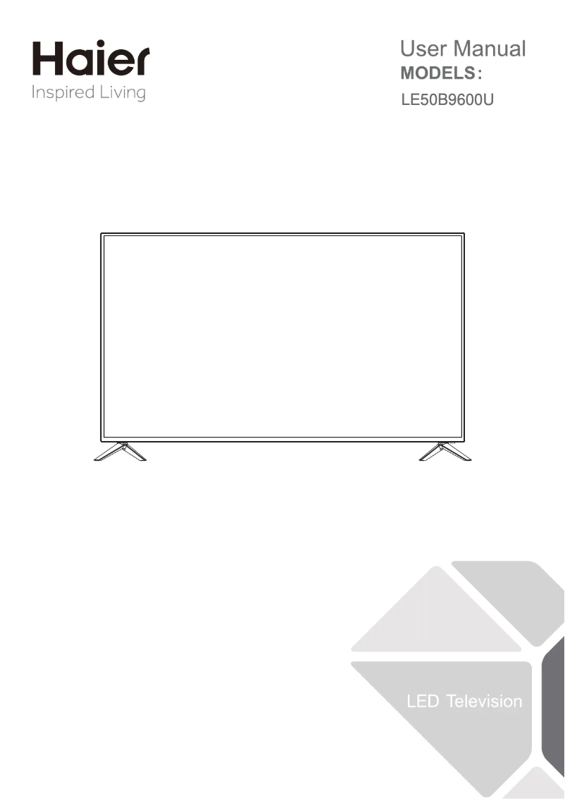 Page 1 de la notice Manuel d'utilisation et d'entretien Haier LE50B9600U