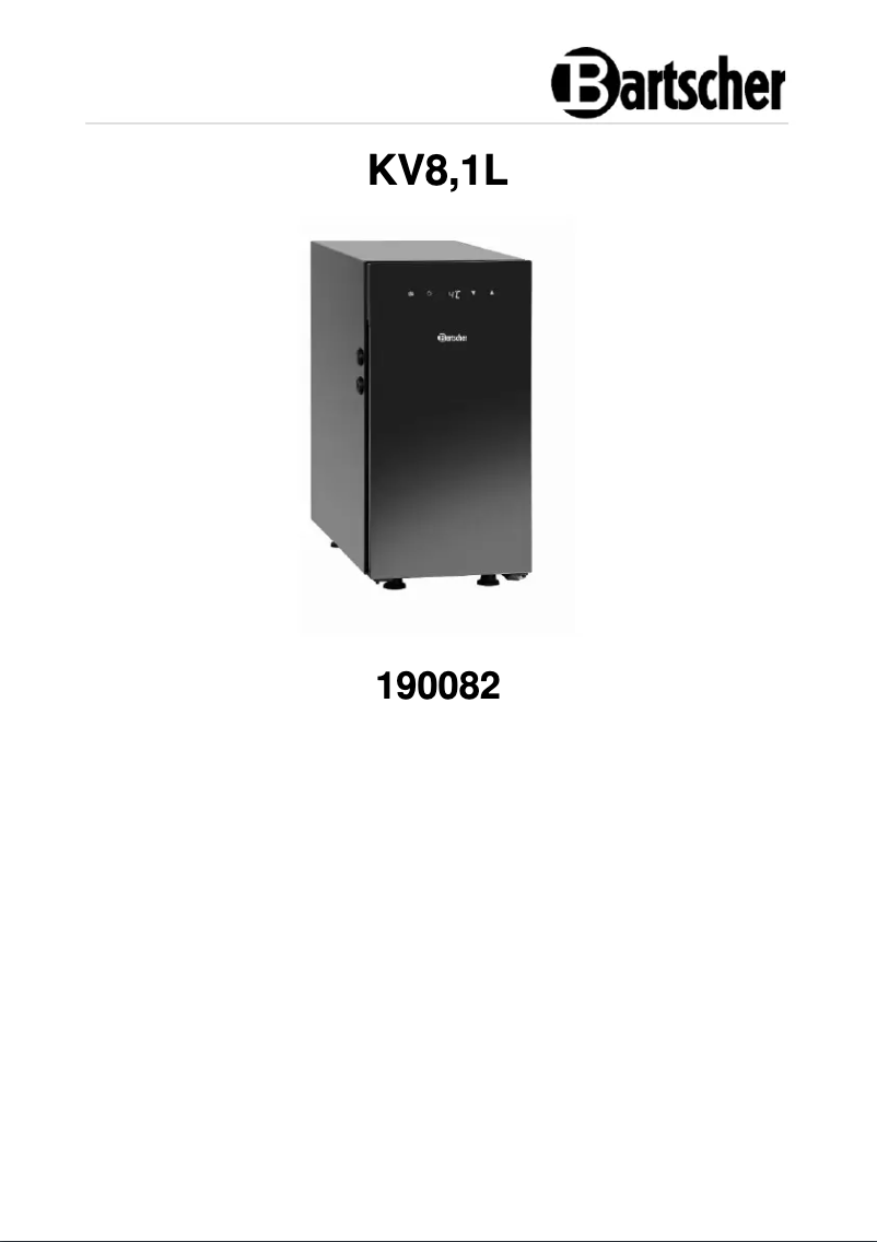 Page 1 de la notice Manuel utilisateur Bartscher KV8,1L