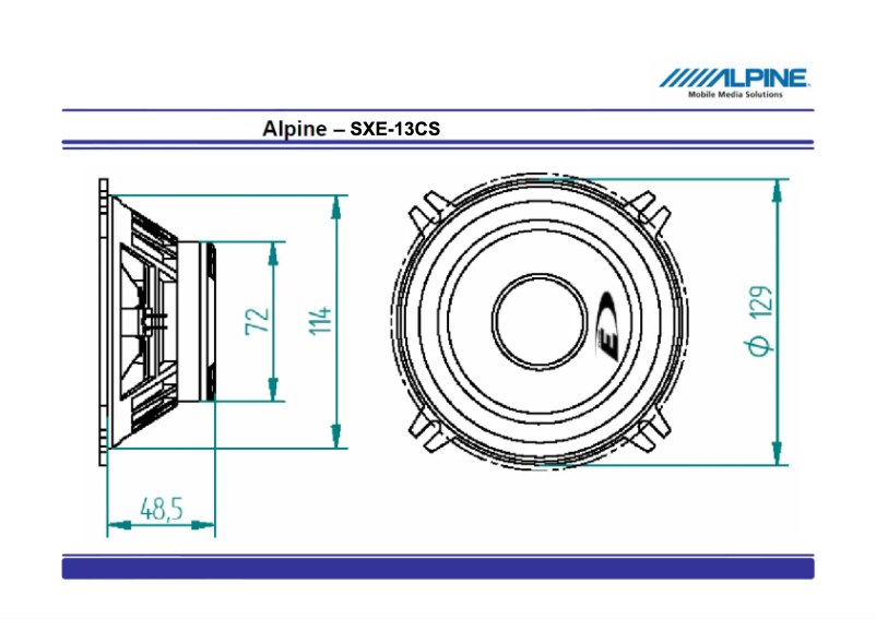 Page 1 de la notice Manuel utilisateur Alpine SXE-13CS