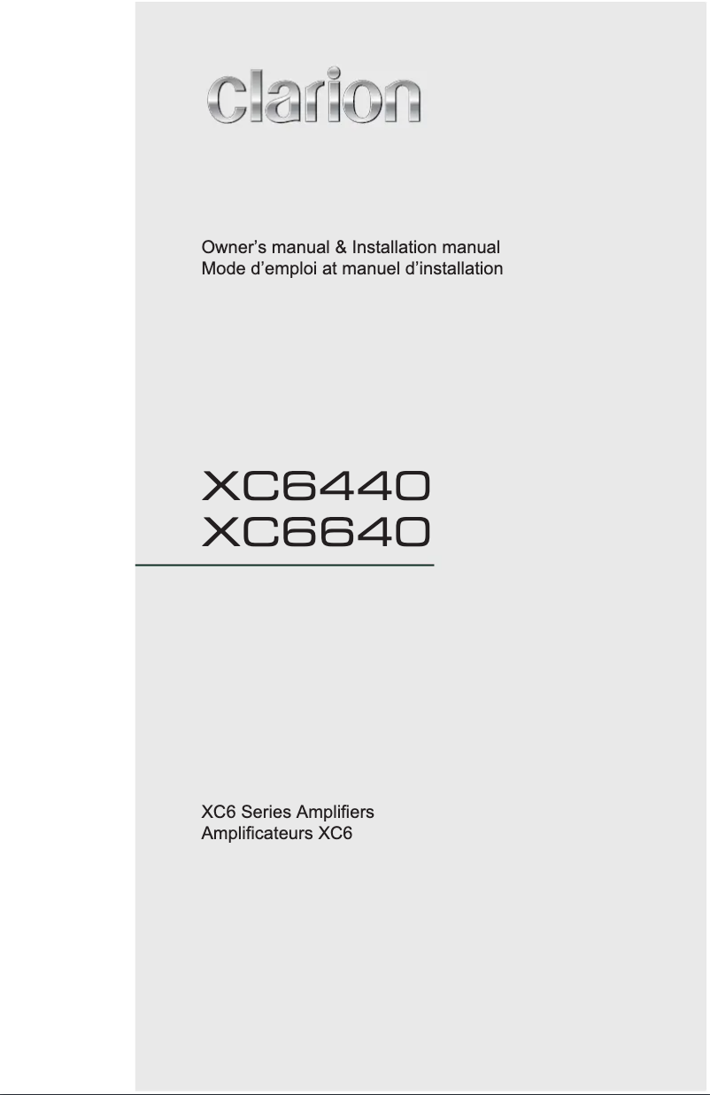 Image de la première page du manuel de l'appareil XC6640