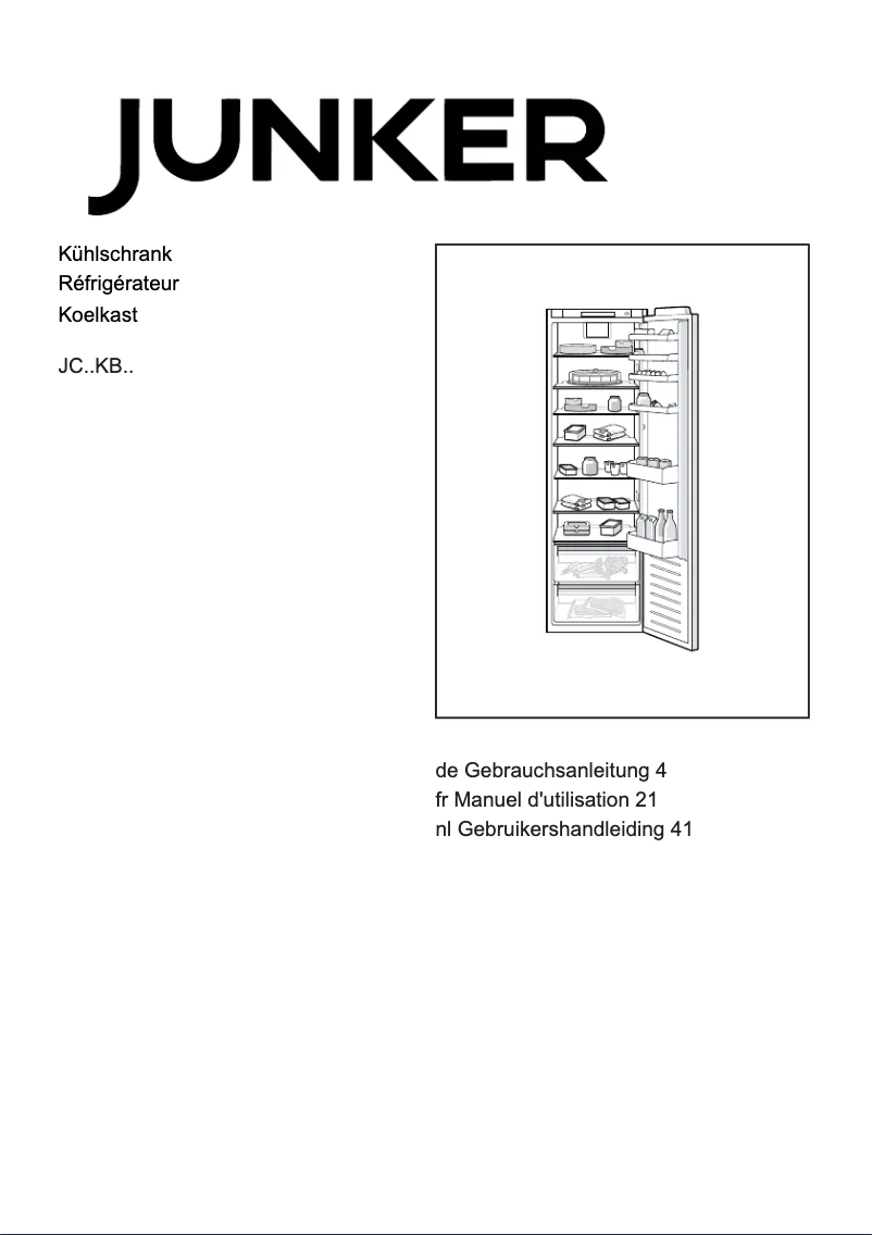Page n°1 - Manuel utilisateur Junker JC81KBSF0