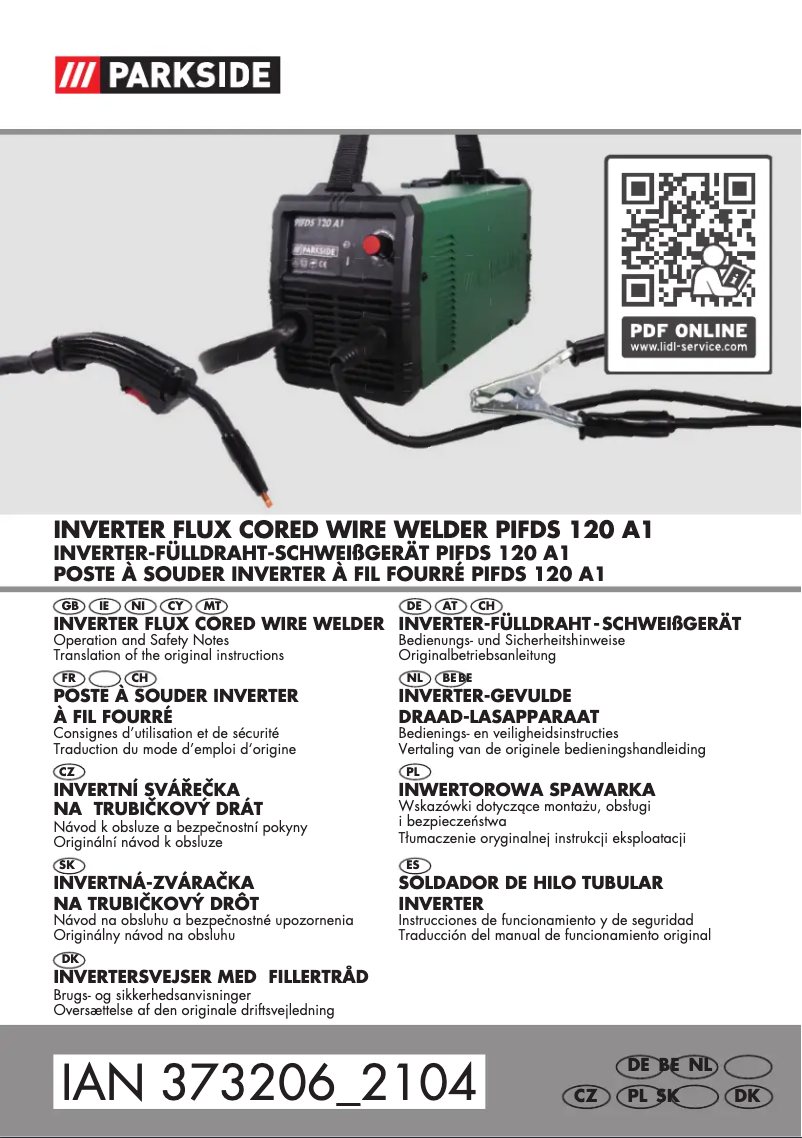 Page n°1 - Manuel utilisateur Parkside PIFDS 120 A1