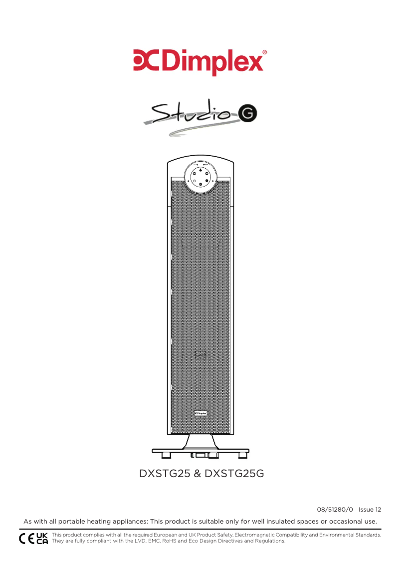 Image de la première page du manuel de l'appareil DXSTG25G