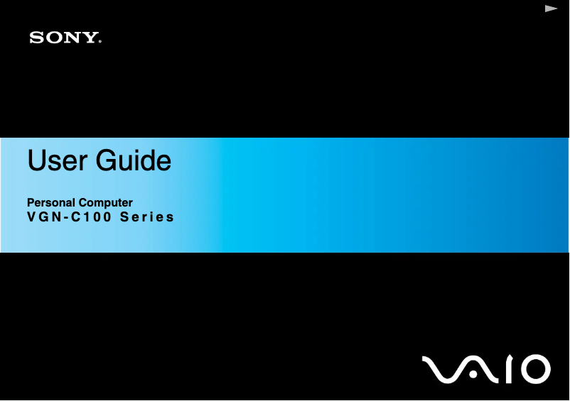 Page n°1 - Manuel utilisateur Sony Vaio VGN-C190G