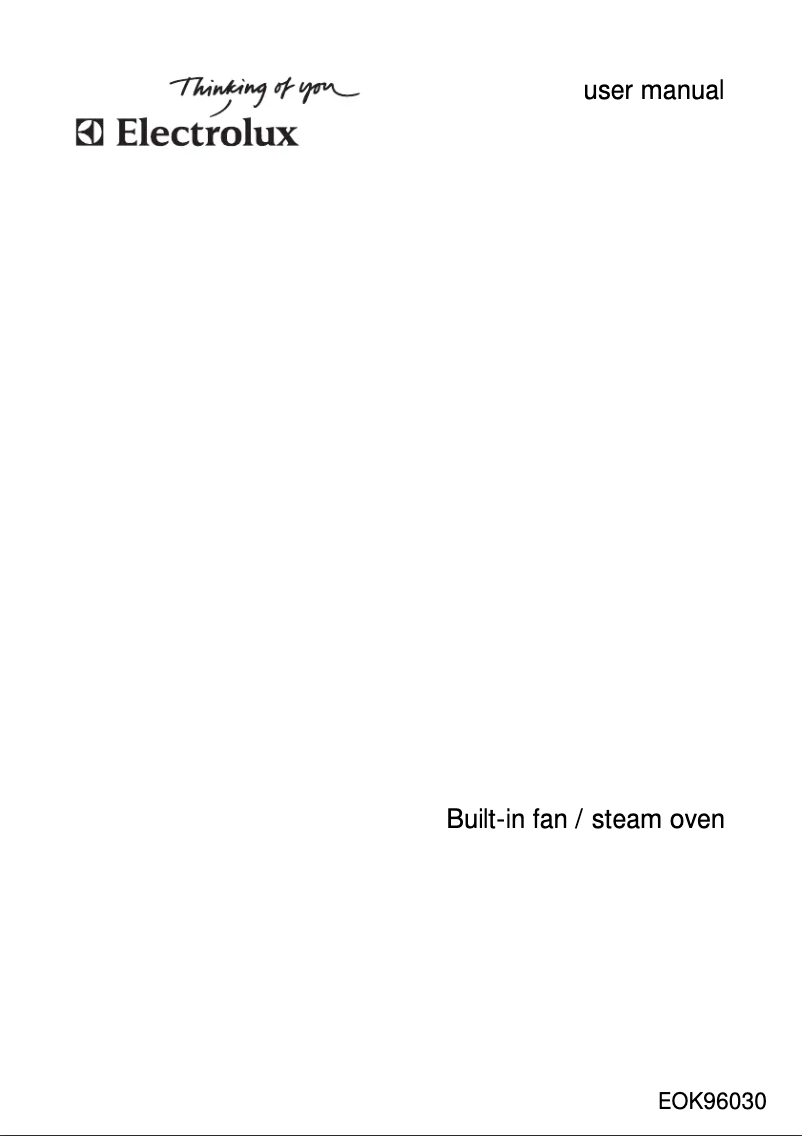 Page 1 de la notice Manuel utilisateur Electrolux EOK 96030 X
