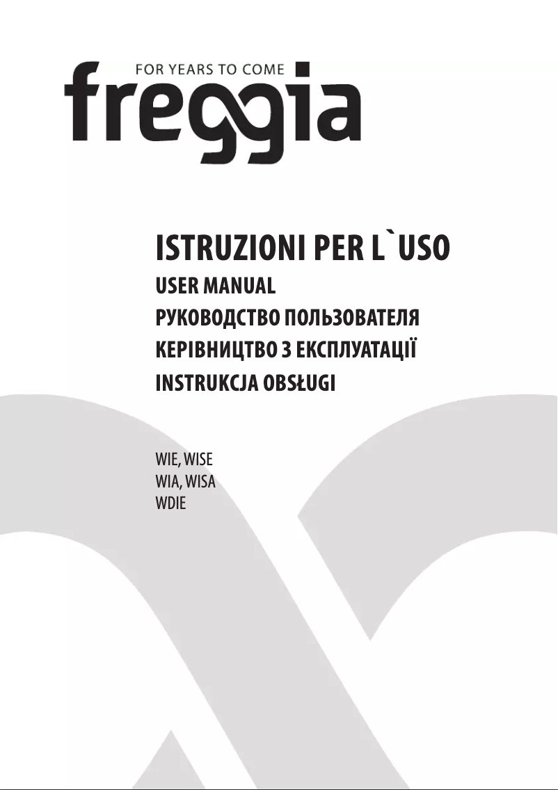 Page n°1 - Manuel utilisateur Freggia WIE148