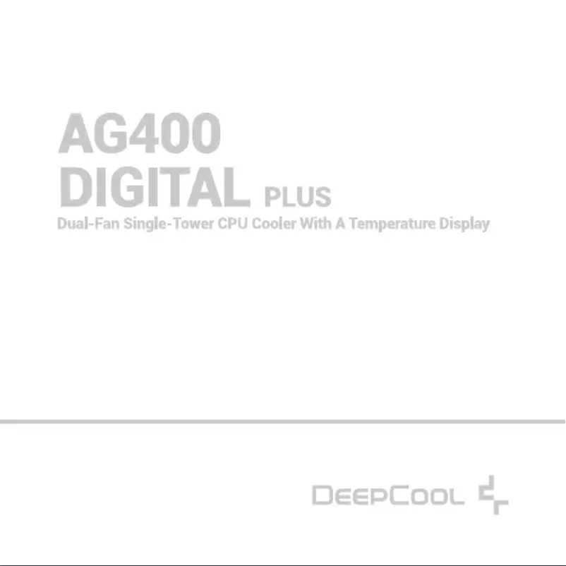 Image de la première page du manuel de l'appareil AG400 Digital Plus