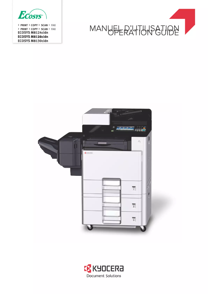 Page 1 de la notice Manuel utilisateur Kyocera ECOSYS M8130cidn