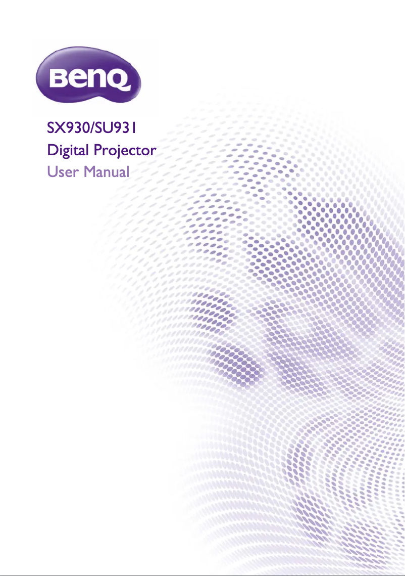 Página 1 del manual Manual de usuario BenQ SX930