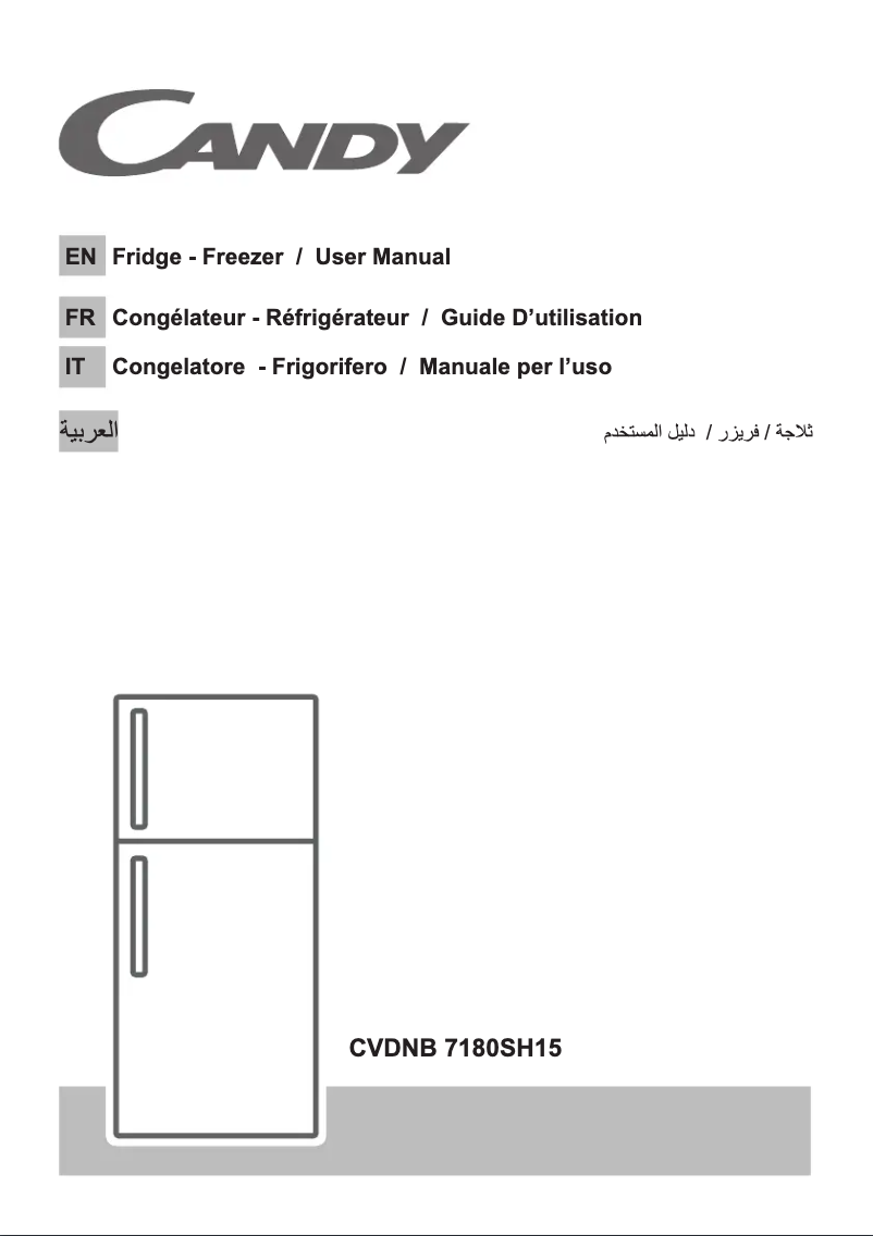 Page n°1 - Manuel utilisateur Candy CVDNB 7180SH15