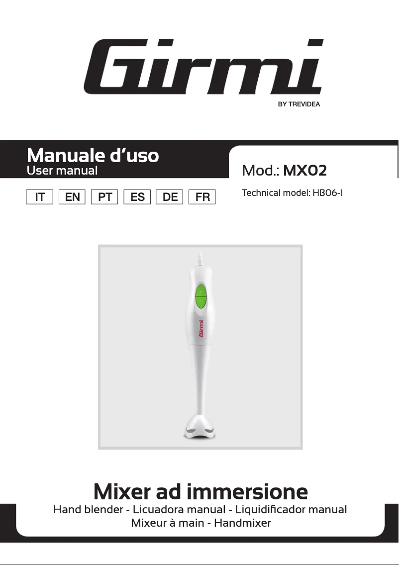 Image de la première page du manuel de l'appareil MX02