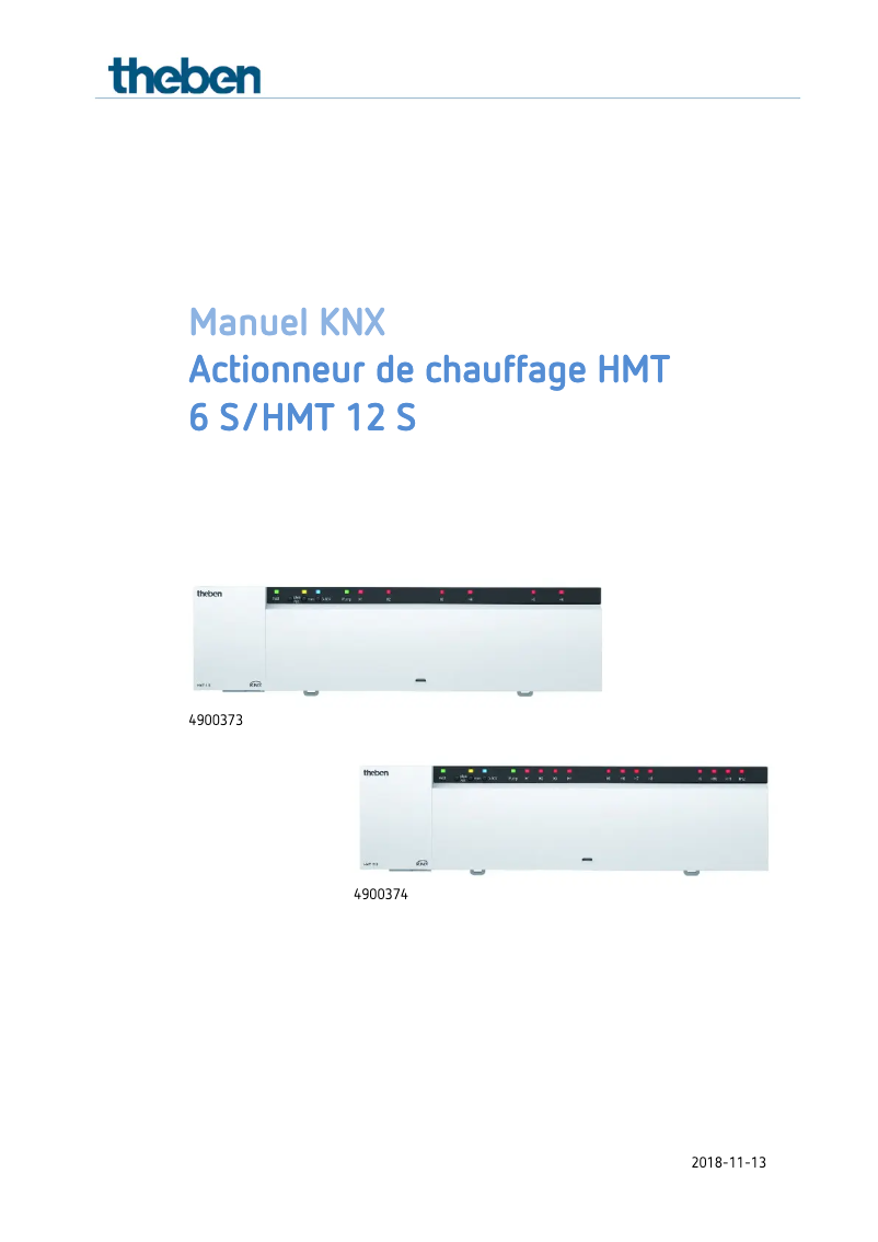 Page n°1 - Manuel utilisateur Theben HMT 6 S KNX