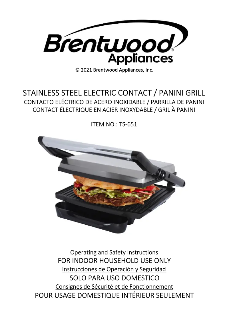Página 1 del manual Manual de usuario Brentwood TS-651