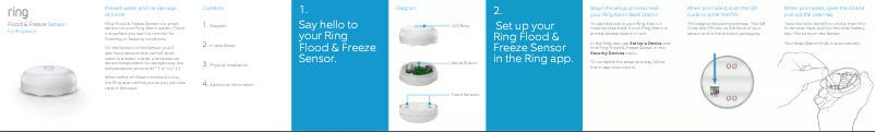 Image de la première page du manuel de l'appareil Flood & Freeze Sensor