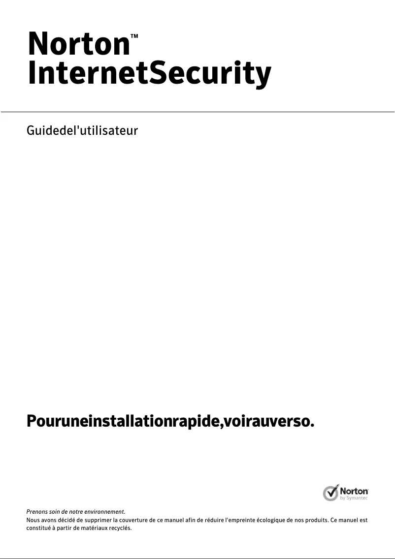 Page n°1 - Manuel utilisateur Symantec Norton Internet Security 2013