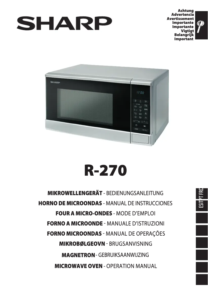 Image de la première page du manuel de l'appareil R270S