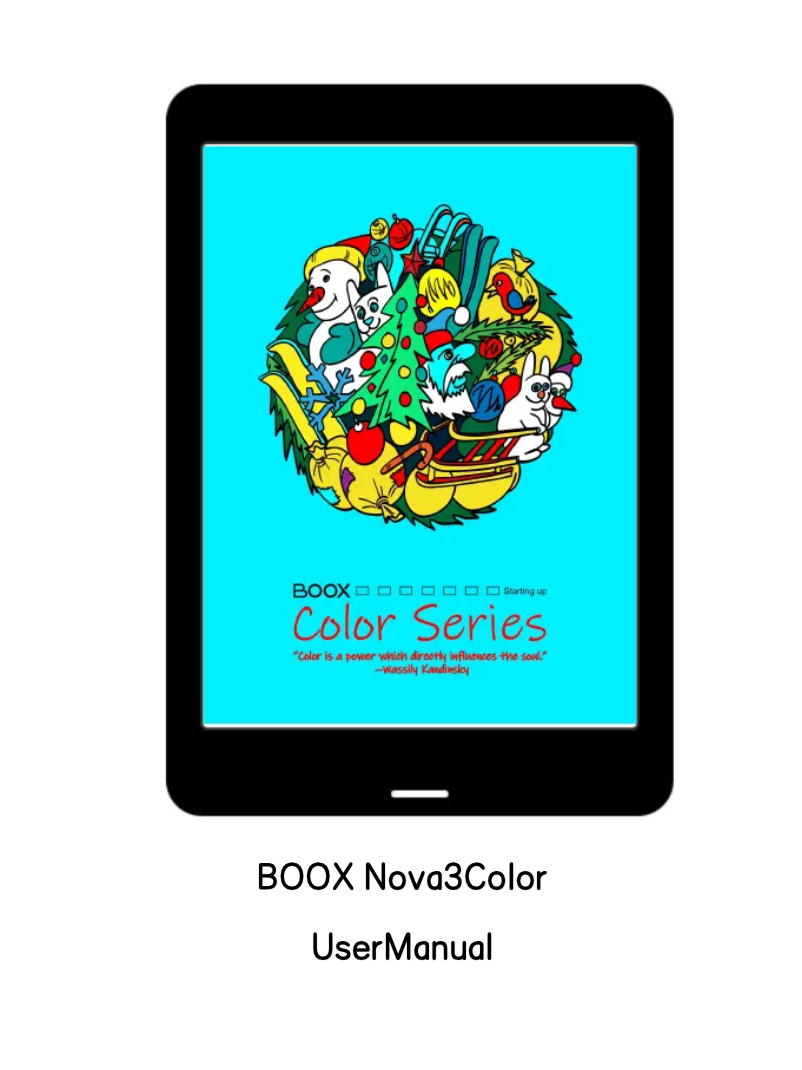 Page n°1 - Manuel utilisateur Onyx BOOX Nova 3 Color