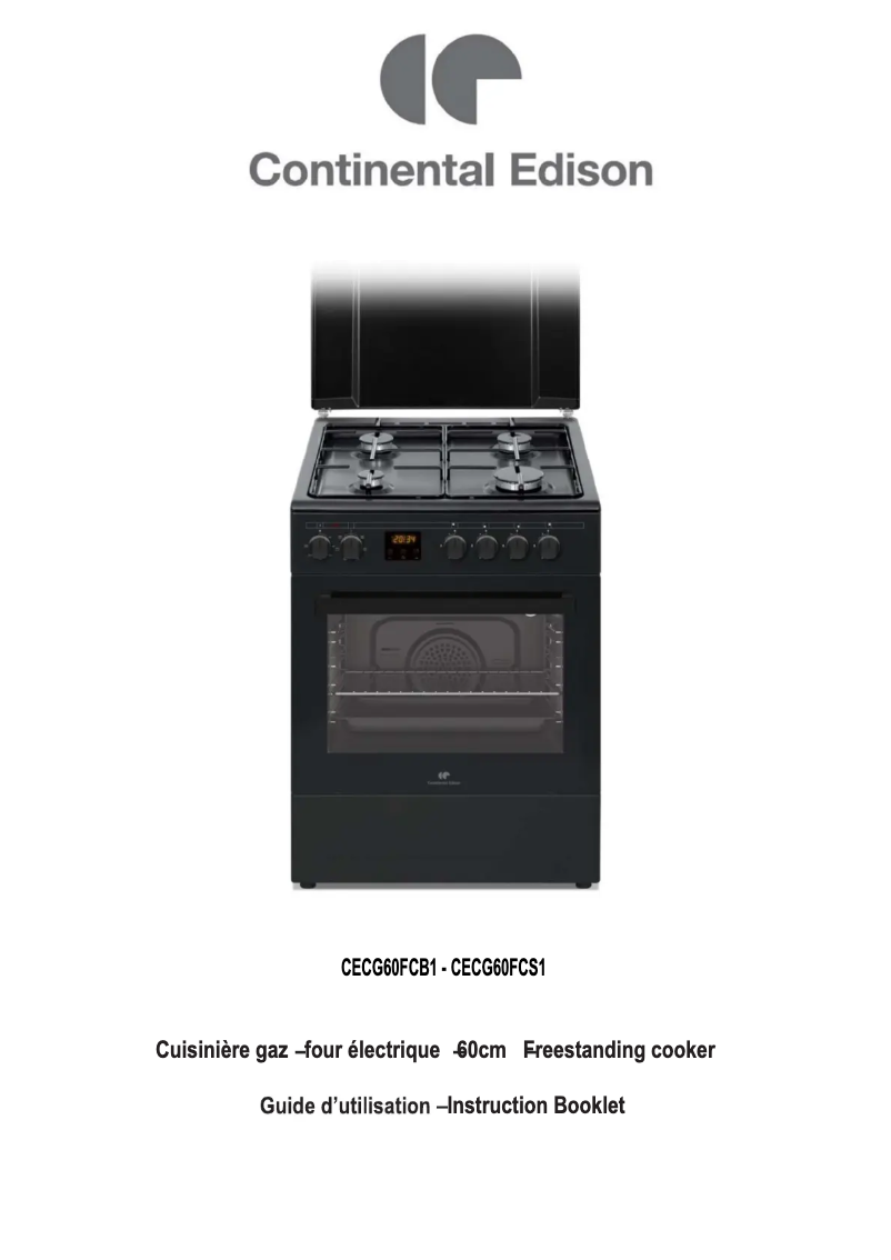 Page 1 de la notice Manuel utilisateur Continental Edison CECG60FCS1