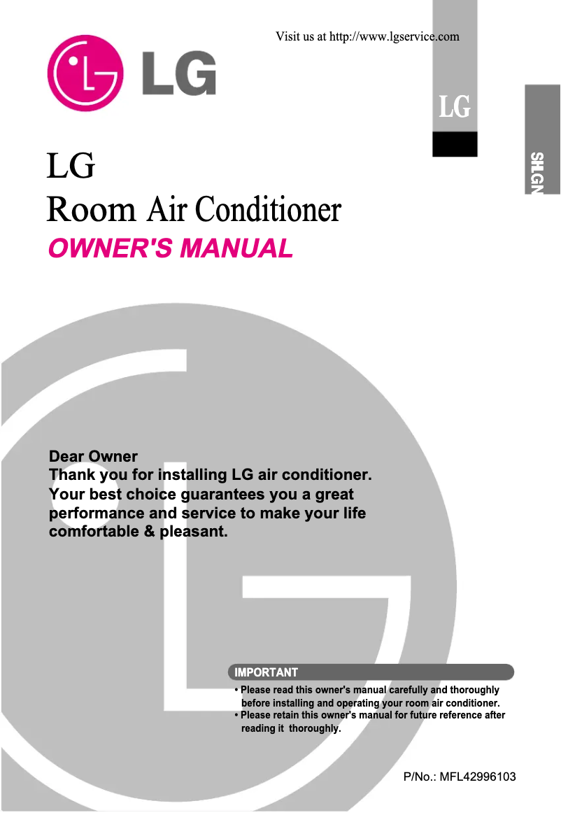 Image de la première page du manuel de l'appareil TSUH2465DA0