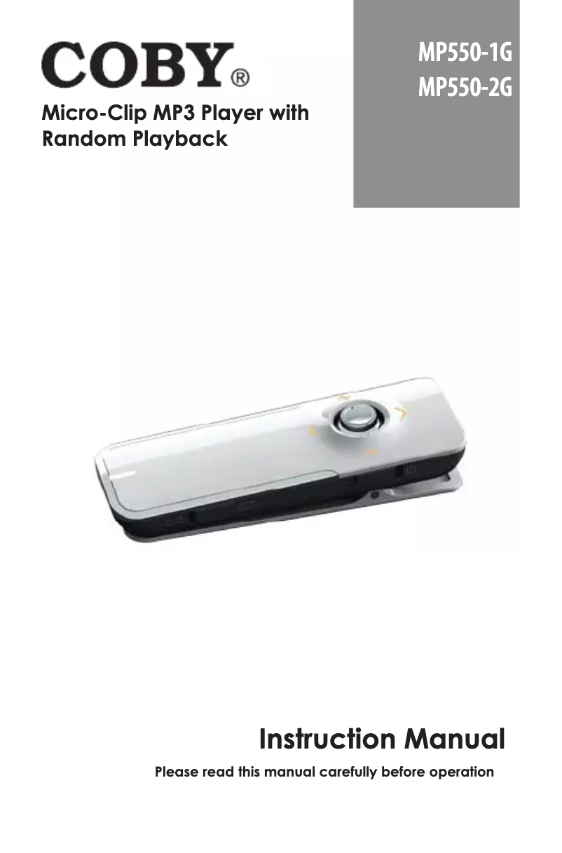 Image de la première page du manuel de l'appareil MP550