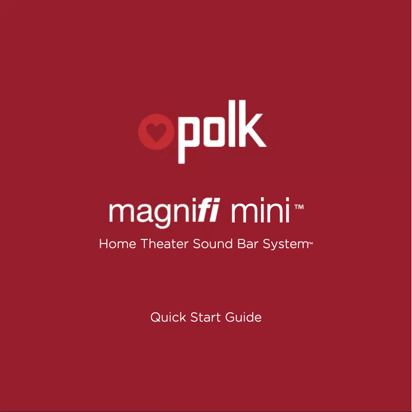 Page 1 de la notice Manuel utilisateur Polk MagniFi Mini