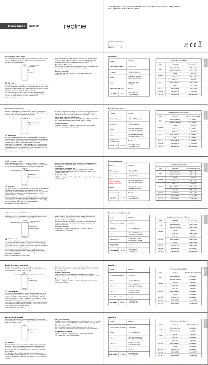 Image de la première page du manuel de l'appareil RMX3231
