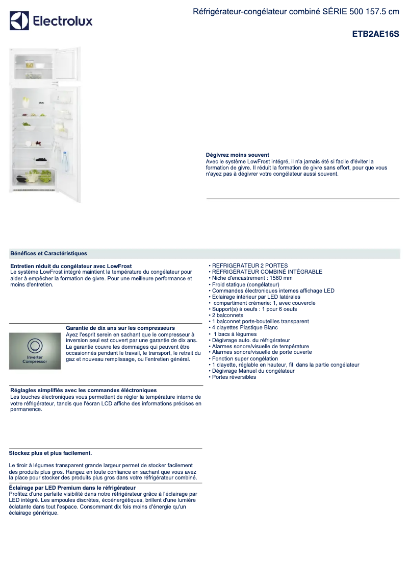 Image de la première page du manuel de l'appareil ETB2AE16S