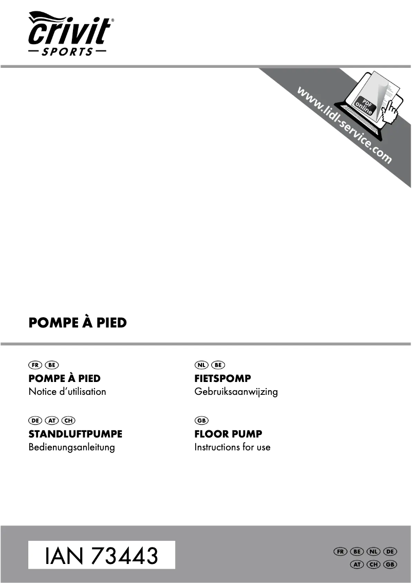 Page 1 de la notice Manuel utilisateur Crivit IAN 278485
