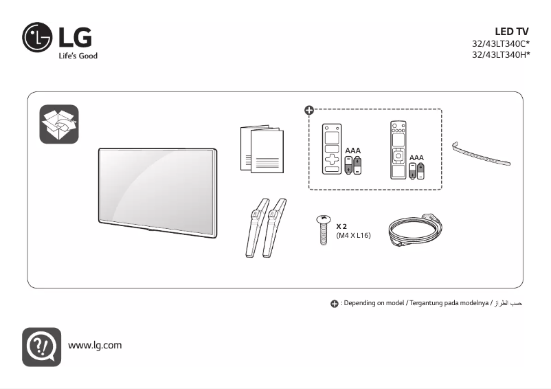 Page 1 de la notice Manuel utilisateur LG 32LT340CBGB