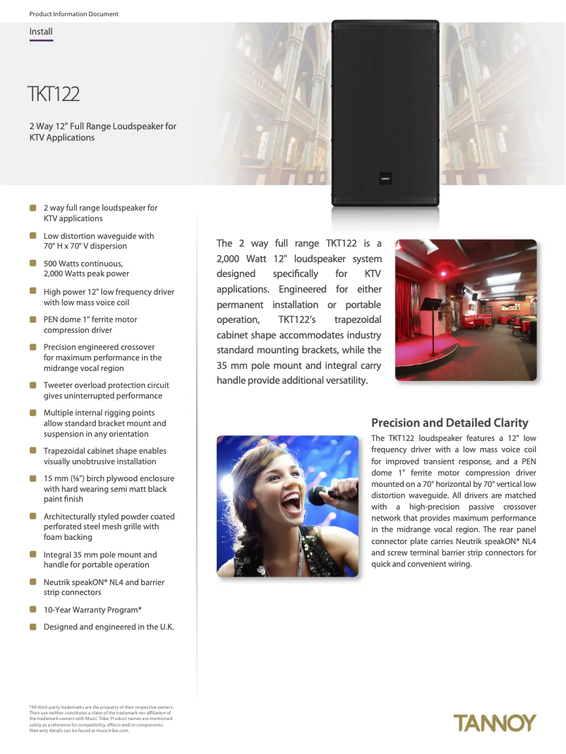 Image de la première page du manuel de l'appareil TKT122